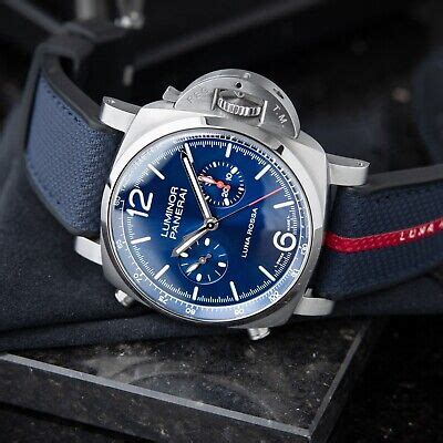 Panerai Luna Rossa Chronograph Blue Dial Automatic Steel .